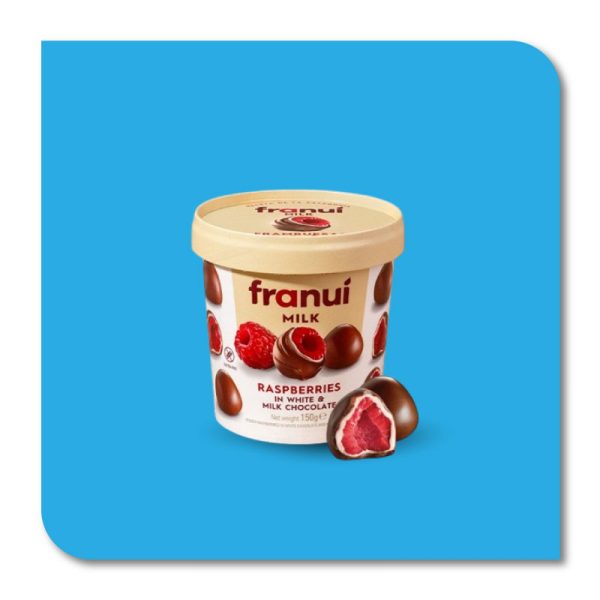 Franuì - Lamponi cioccolato bianco e al latte - confezione